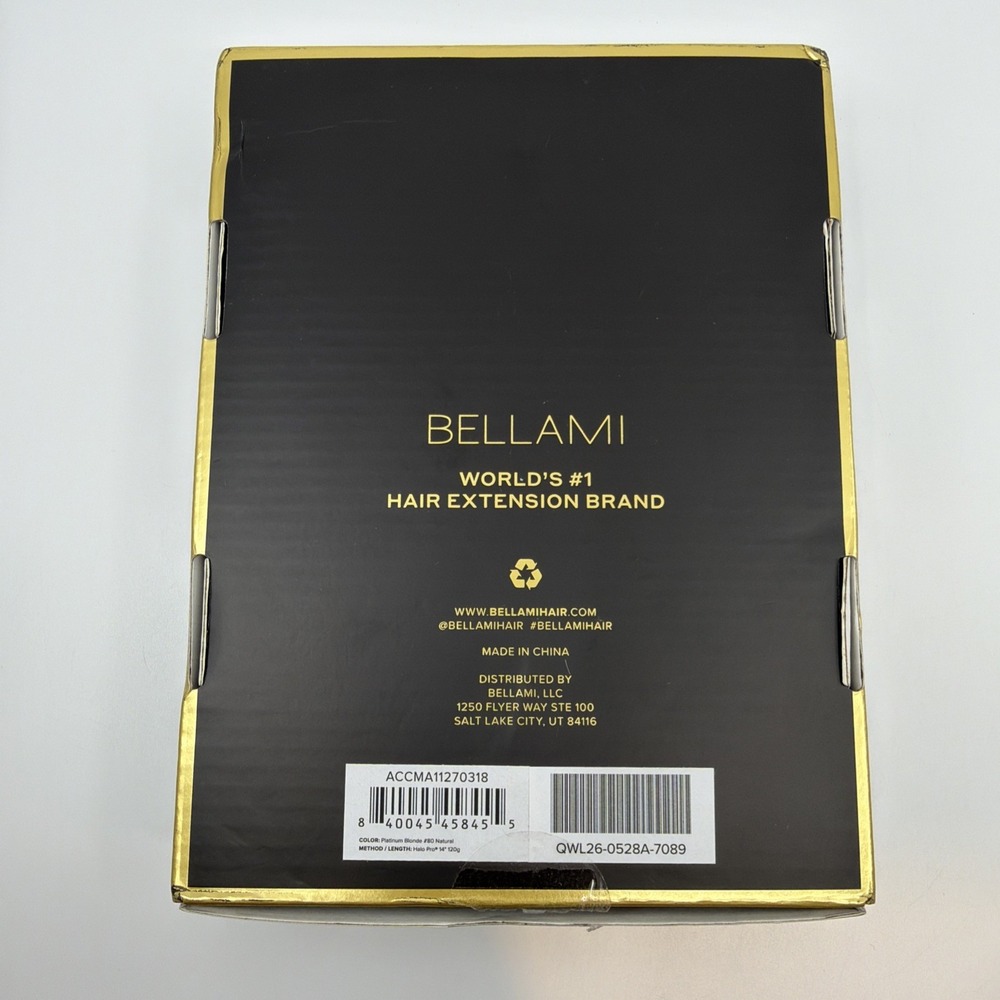 Bellami Halo Pro Hair Extension 14" Platinum Blonde #80 New Remy Hair Open Box - Picture 6 of 6
